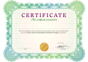 Certificate in Psychedelic Assisted Therapy